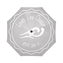 Load image into Gallery viewer, Loves The Ocean Grey White Umbrella