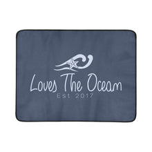 Load image into Gallery viewer, Loves The Ocean Navy Lightblue Beach Mats 78&quot;x 60&quot;