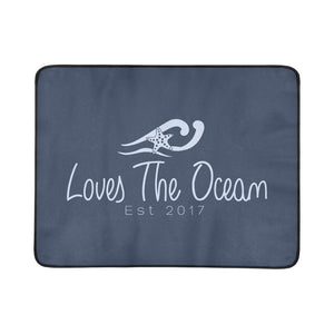 Loves The Ocean Navy Lightblue Beach Mats 78"x 60"