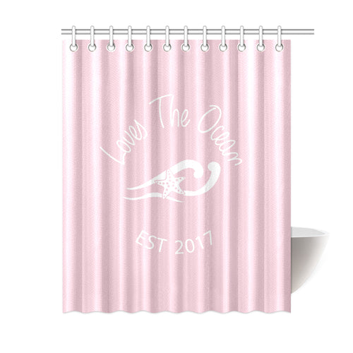 Loves The Ocean Rose Shower Curtain 60