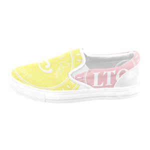 Loves The Ocean Yellow Rose Slip-on Canvas Shoes