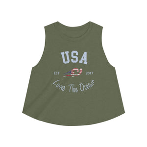 Loves The Ocean USA Limited Edition Women's Crop top