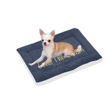 Load image into Gallery viewer, Loves The Ocean Navy Yellow Dog Bed 30&quot; x 21&quot;