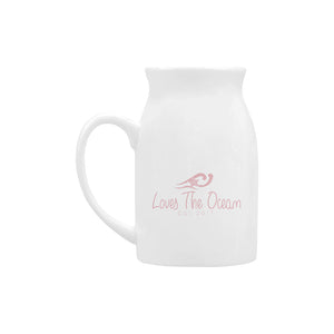 Loves The Ocean Logo Rose Milk Cup (Large) (15.2 Oz)