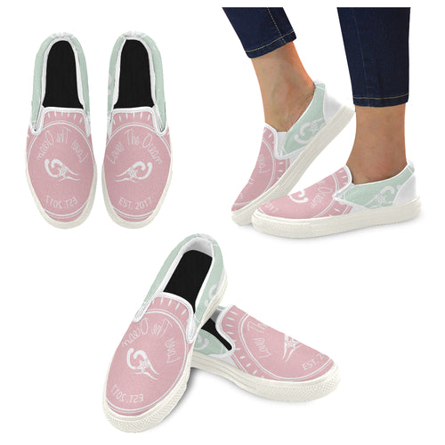 Loves The Ocean Rose Mint Slip on Canvas Kids Shoes