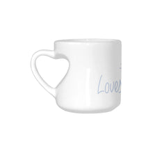 Load image into Gallery viewer, Loves The Ocean White Lightblue Heart-Shaped Mug (10.3 OZ)