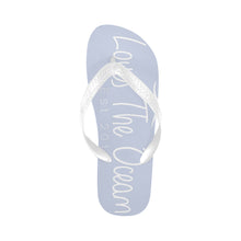 Load image into Gallery viewer, Loves The Ocean Navy White Flip Flops