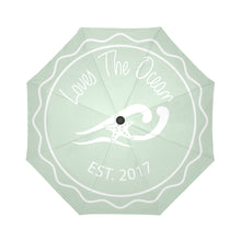 Load image into Gallery viewer, Loves The Ocean Mint Automatic Foldable Umbrella