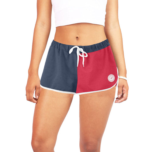 Loves The Ocean Navy Red All Over Print Casual Shorts