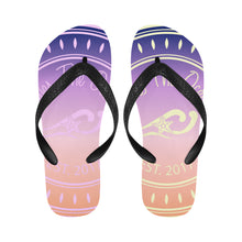 Load image into Gallery viewer, Loves The Ocean Multi Lilac Flip Flops Unisex