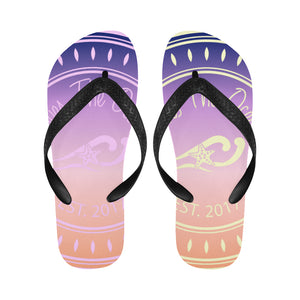 Loves The Ocean Multi Lilac Flip Flops Unisex