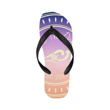 Load image into Gallery viewer, Loves The Ocean Multi Lilac Flip Flops Unisex