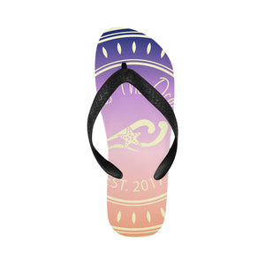 Loves The Ocean Multi Lilac Flip Flops Unisex