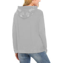 Load image into Gallery viewer, Loves The Ocean Grey White All Over Print Hoodie