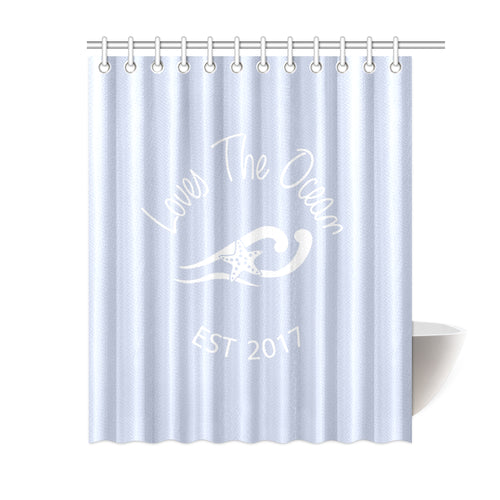 Loves The Ocean LB Shower Curtain 60