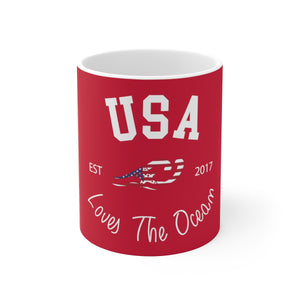 Loves The Ocean USA Limited Edition 11 oz / 15oz Ceramic Mug