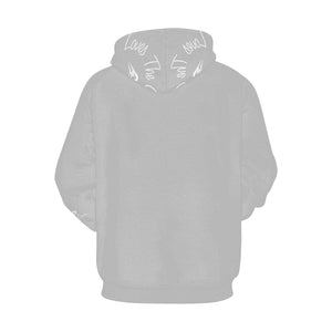 Loves The Ocean Grey White All Over Print Hoodie