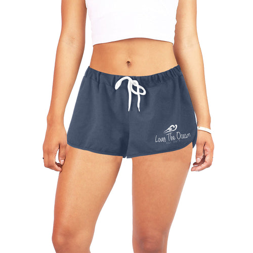 Loves The Ocean Navy All Over Print Casual Shorts