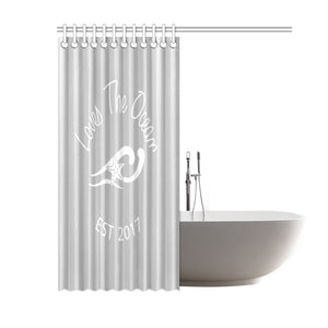 Loves The Ocean Grey Shower Curtain 60"x72"