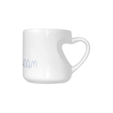 Load image into Gallery viewer, Loves The Ocean White Lightblue Heart-Shaped Mug (10.3 OZ)