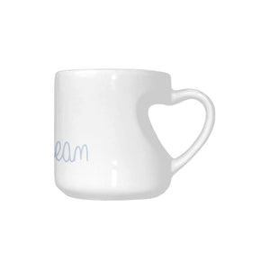 Loves The Ocean White Lightblue Heart-Shaped Mug (10.3 OZ)