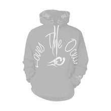 Load image into Gallery viewer, Loves The Ocean Grey White All Over Print Hoodie