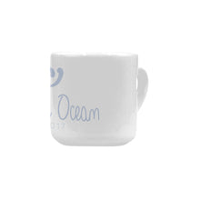 Load image into Gallery viewer, Loves The Ocean White Lightblue Heart-Shaped Mug (10.3 OZ)