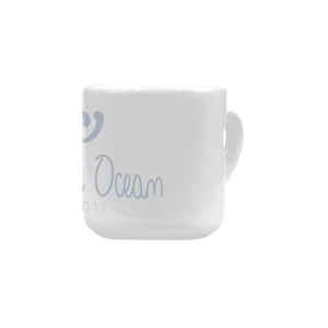 Loves The Ocean White Lightblue Heart-Shaped Mug (10.3 OZ)