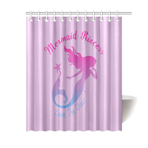 Loves The Ocean Mermaid Princess Shower Curtain 60