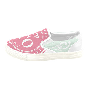 Loves The Ocean Pink Mint Slip on Canvas Kids Shoes