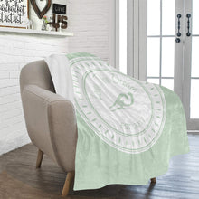 Load image into Gallery viewer, Loves The Ocean Mint White Ultra-Soft Micro Fleece Blanket 50&quot; x 60&quot;