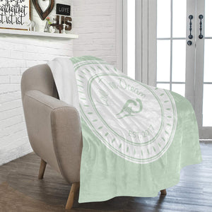 Loves The Ocean Mint White Ultra-Soft Micro Fleece Blanket 50" x 60"