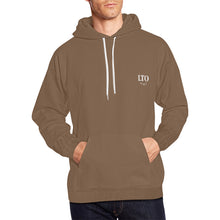 Load image into Gallery viewer, LTO All Over Print Brown White Hoodie