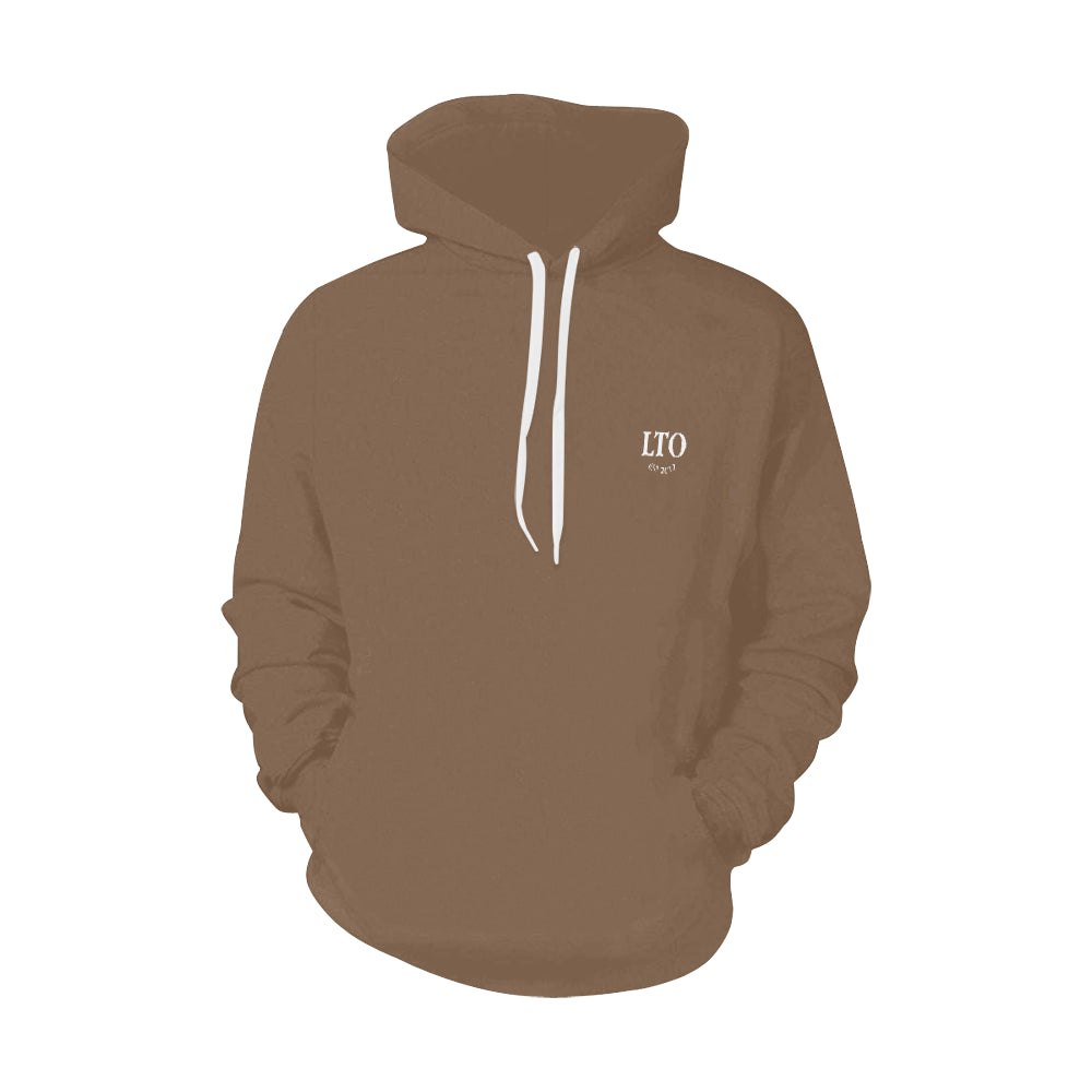 LTO All Over Print Brown White Hoodie