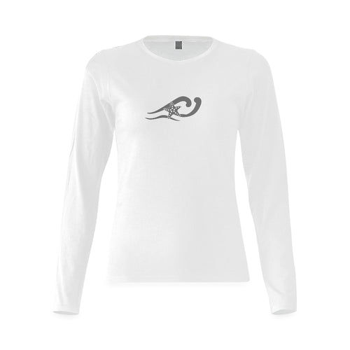 Loves The Ocean White Darkgrey Classic Long-Sleeve T- Shirt