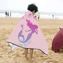 Load image into Gallery viewer, Loves The Ocean Mermaid Princess Hooded Bath Towels