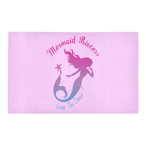 Loves The Ocean Mermaid Princess Pink Bath Rug 20" x 32"