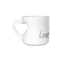 Load image into Gallery viewer, Loves The Ocean White DarkGrey Heart Shaped Mug (10.3 OZ)