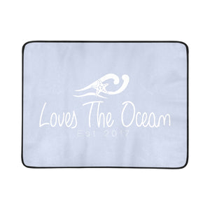 Loves The Ocean LB White Beach Mats 78"x 60"