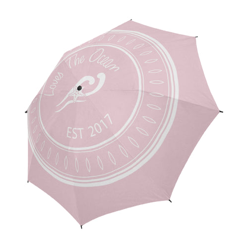 Loves The Ocean Rose Semi-Automatic Foldable Umbrella