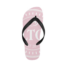 Load image into Gallery viewer, Loves The Ocean Unisex Rose White Flip Flops