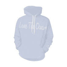 Load image into Gallery viewer, Loves The Ocean Lb White All Over Print Hoodie