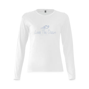 Loves The Ocean White Lightblue Long Sleeve T-Shirt