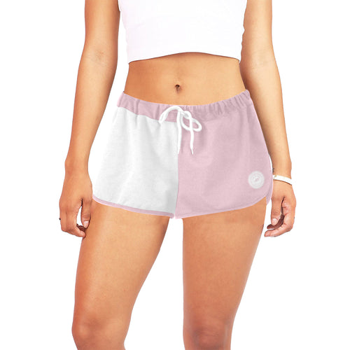 Loves The Ocean White Rose All Over Print Casual Shorts