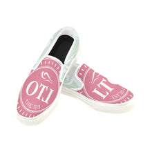 Load image into Gallery viewer, Loves The Ocean Pink Mint Slip on Canvas Kids Shoes