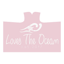 Load image into Gallery viewer, Loves The Ocean Huge Towel Rose White Hooded Blanket 80&quot;x56&quot;