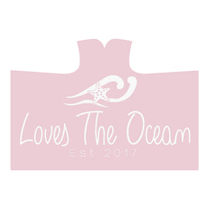 Loves The Ocean Huge Towel Rose White Hooded Blanket 80"x56"