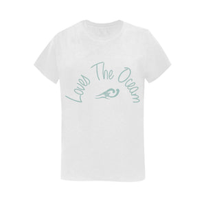 Loves The Ocean White Mint T-Shirt