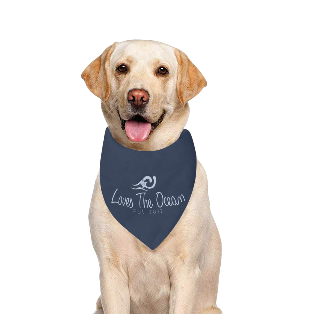 Loves The Ocean Lightblue Dog Bandana