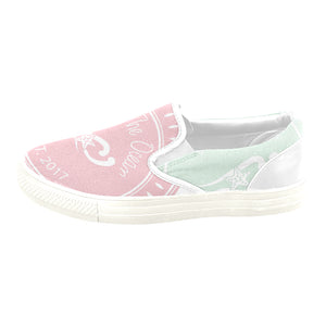 Loves The Ocean Rose Mint Slip on Canvas Kids Shoes